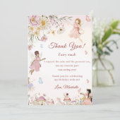 Wildblume Fairy Birthday Foto Dankeschön Karte (Stehend Vorderseite)