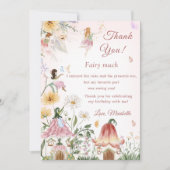 Wildblume Fairy Birthday Foto Dankeschön Karte (Vorderseite)