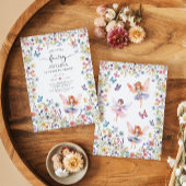 Wildblume Fairy Butterfly 3. Geburtstag Einladung
