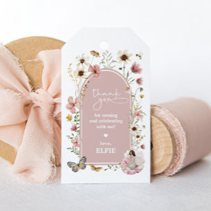 Wildblume Fairy Dusty Pink Garden Geburtstagsfavor Geschenkanhänger