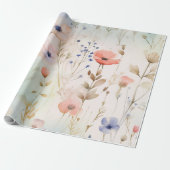 Wildblume Fairy Floral Wrapping Paper Geschenkpapier (Ungerollt)