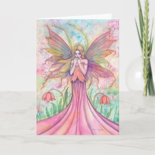 Wildblume Fairy Grußkarte Karte (Vorderseite)