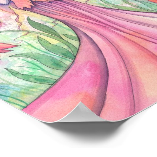 Wildblume Fairy Poster Print (Ecke)