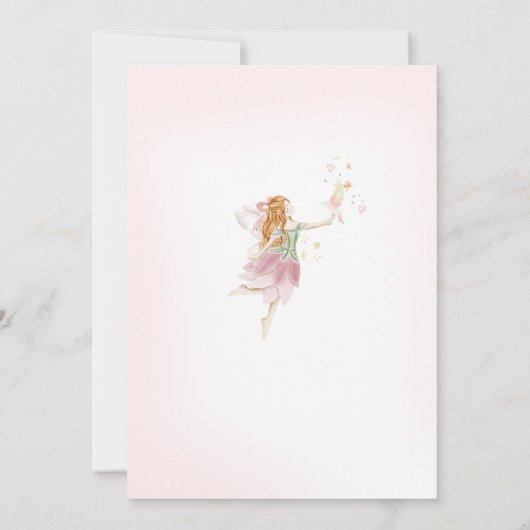 Wildblume Fairy Princess 2. Geburtstag Einladung (Rückseite)