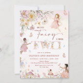 Wildblume Fairy Princess 2. Geburtstag | Einladung (Vorderseite)