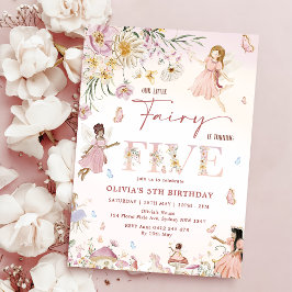 Wildblume Fairy Princess 5. Geburtstag | Einladung