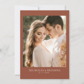 Wildblume Fall Berg Terracotta Rustikale Hochzeit Einladung (Rückseite)