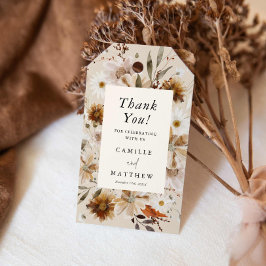 Wildblume Fall Blumenhochzeit Geschenkanhänger