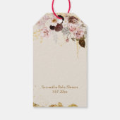 Wildblume Fall Elegante Gold Baby Girl Dusche Geschenkanhänger (Rückseite)