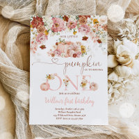 Wildblume Fall Flora Rustikaler Pumpkin 1. Geburts