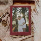 Wildblume Fall Floral Burgund Foto Hochzeit Einladung