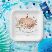 Wildblume Fall Floral Pumpkin Girl Babydusche Pappteller (Party)