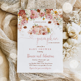 Wildblume Fall Floral Rustic Pumpkin Baby Dusche Einladung