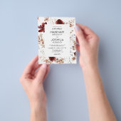 Wildblume Fall Foto Instagram Hochzeit Einladung Flyer (Gruppe)