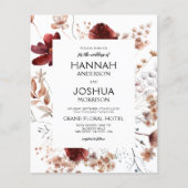 Wildblume Fall Foto Instagram Hochzeit Einladung Flyer (Vorne)