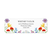 Wildblume farbenfrohe, blumenweiße Hochzeitsadress (Vorne)