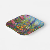 Wildblume farbenfrohe Malerei Pappteller (Gewinkelt)