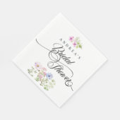 Wildblume Farbiges Brautparty Serviette (Ecke)