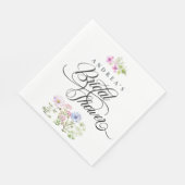 Wildblume Farbiges Brautparty Serviette (Ecke)