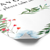 Wildblume-Favoriten - Bitte ein Zeichen nehmen Poster (Ecke)