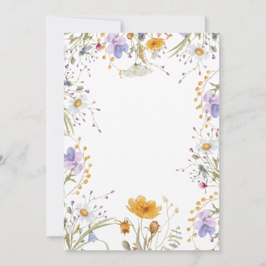 Wildblume Federblume Danke Baby Dusche (Rückseite)