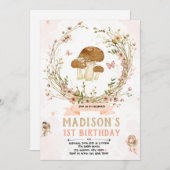 Wildblume Fee Party Einladung (Vorne/Hinten)