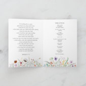 Wildblume Feier der Beerdigung des Fotos Programm (Innenseite)