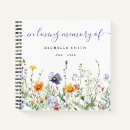 Wildblume - Feier des Lebens-Gästebuches Notizblock