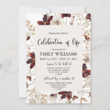 Wildblume Feier zum Leben Einladung Beerdigung