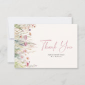 Wildblume Feld Brautparty Danke Karte (Vorderseite)