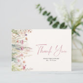 Wildblume Feld Brautparty Danke Karte (Stehend Vorderseite)