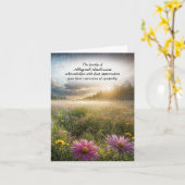 Wildblume Feld im Regen Beileid Danke Karte (Gelbe Blume)