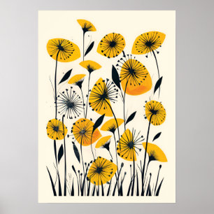 Wildblume-Feld Kissen Poster