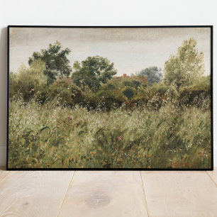 Wildblume Feld Vintage Malerei Wand Kunst
