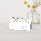 Wildblume Felder und Buzzing BienenName-Platzkarte Platzkarte (Vorderseite)