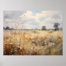 Wildblume Felderlandschaft Ölgemälde