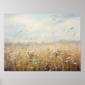 Wildblume Felderlandschaft Ölgemälde Poster (Vorne)