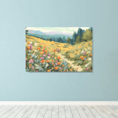 Wildblume Feldgebirge Naturlandschaft Leinwanddruck (Insitu (Holzboden))