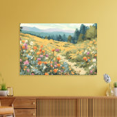 Wildblume Feldgebirge Naturlandschaft Leinwanddruck (Insitu (Wohnzimmer))