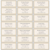 Wildblume Fern Beige Gold Wedding Guest Address Aufkleber (Vorderseite)