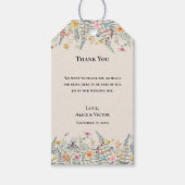 Wildblume Fern Beige Wedge Vielen Dank Geschenkanhänger (Vorderseite)