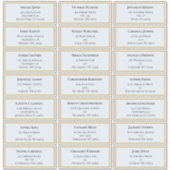 Wildblume Fern Dusty Blue Wedding Guest Address Aufkleber (Vorderseite)