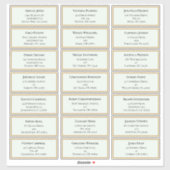 Wildblume Fern Mint Green Wedding Guest Address Aufkleber (Blatt)