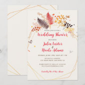 Wildblume Fern Mushroom Foliage Polterabend Einladung (Vorne/Hinten)