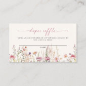 Wildblume Field Baby Dusche Windeln Raffel Begleitkarte (Vorderseite)