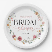 Wildblume Field Boho Brautparty Decor Pappteller (Vorderseite)
