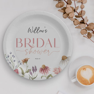 Wildblume Field Boho Brautparty Decor Pappteller