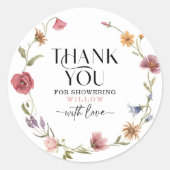 Wildblume Field Boho Gefallen Vielen Dank Sticker (Vorderseite)