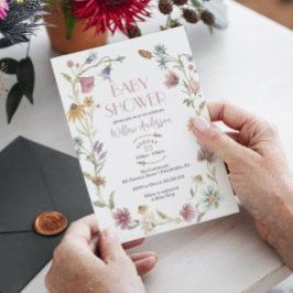 Wildblume Field Boho Kinderdusche Einladung