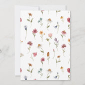 Wildblume Field Boho Paare Einladung (Rückseite)